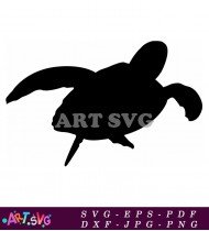 Turtle Silhouette Clipart Sea Animal Free SVG 1