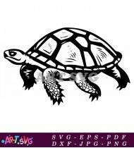 Simple sea turtle silhouette design for graphics SVG