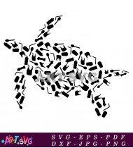 Sea Turtle Silhouette Vector Illustration Clip Art Design SVG 1