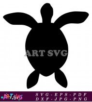 Sea Turtle Silhouette Vector Illustration Clip Art Design SVG 2