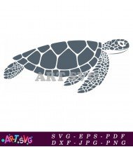 Sea Turtle Clip Art Graphic Image for Design SVG