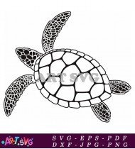 Sea Turtle Clip Art Silhouette Vector SVG