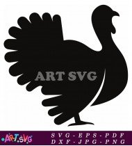 Turkey Silhouette Animal Illustration SVG