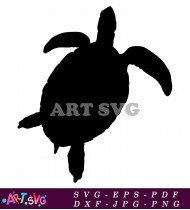 Silhouette Of A Turtle SVG