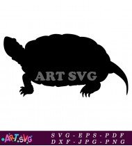 Black And White Sea Turtle Clipart Image SVG