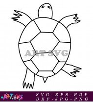 Black And White Turtle Silhouette Clipart Image SVG 1