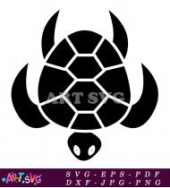 Black And White Turtle Silhouette Clipart Image SVG 6