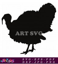 A Silhouette Of A Turkey Animal SVG 1