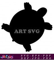 Silhouette Of A Turtle Animal Clipart SVG 6