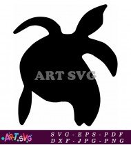 Silhouette Sea Turtle For Clipart Image SVG