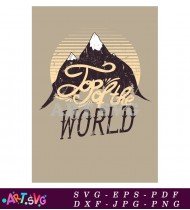 Top of The World Mountain Graphic SVG