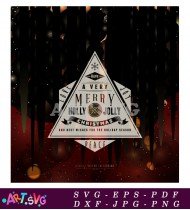 Merry Holly Jolly Christmas Holiday Vector Background SVG