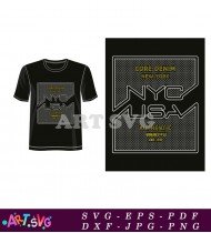 Core Denim New York USA Authentic T-Shirt SVG