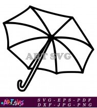 Simple black and white umbrella graphic SVG