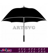 Classic umbrella graphic black and white SVG