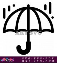 Keep Dry Umbrella Symbol Weather Protection Packaging SVG