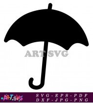 Classic Black Umbrella Symbol for Keep Dry SVG