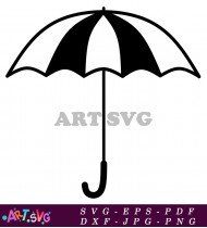 Black And White Umbrella Design Vector SVG