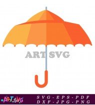 Yellow Umbrella With White Handle Symbol SVG