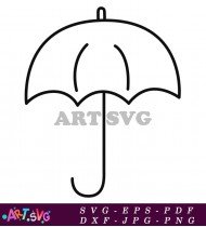 Black And White Umbrella Symbol SVG 5