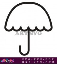 Black And White Umbrella Symbol SVG 6