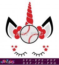 Unicorn Baseball Svg Printable Cut File SVG