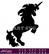 Unicorn Silhouette Svg Printable Cut File SVG 2