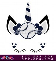 Unicorn Clip Art For Softball Team SVG