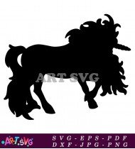 Unicorn Silhouette Svg Vector Graphic Design SVG