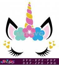 Unicorn Face Design Svg File For Cut Files SVG