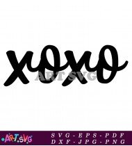 XOXO Monogram in Classic Love Style SVG 1