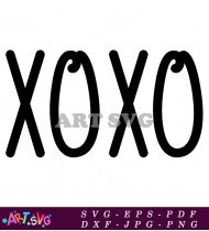 Bold Black XOXO Graphic Design for Love SVG 2