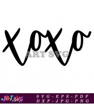 XOX Design for Love With Classic Script SVG