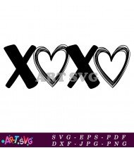 Bold Black XOXO Graphic Design for Love SVG 3