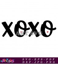 XOXO Monogram in Classic Love Style SVG 2