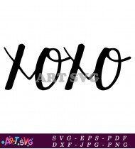 XOXO Monogram in Classic Love Style SVG 3