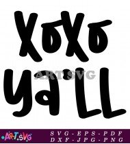 Bold Black XOXO Graphic Design for Love SVG 5