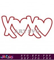 Valentine's Day Hearts Red Vector Graphic Clip Art SVG