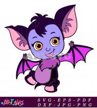 Vampirina Bat Cartoon Character in Pajamas SVG