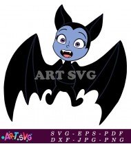 Vampirina Bat Cartoon Character Flying SVG 1