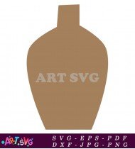 Simple Brown Abstract Ceramic Vase SVG