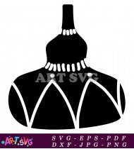 Simple Black And White Abstract Vase SVG