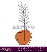 Simple Black and White Vase Vector SVG