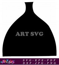 Black And White Silhouette Of A Vase SVG