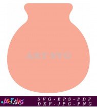 Simple Outline of Vase for DIY Projects SVG