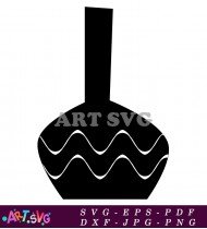 Black And White Vase Illustration Abstract SVG