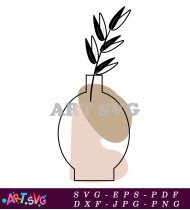 Simple Abstract Vase Art Illustration SVG