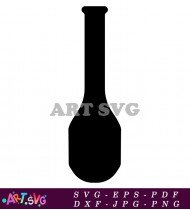 Tall Black Ceramic Vase With Thin Neck SVG