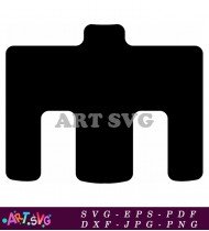 Silhouette Of Vase On White Background SVG