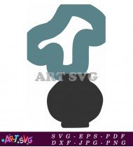 Abstract Minimalist Vase Silhouette Design SVG